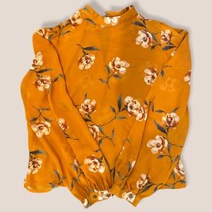 Forever 21 Shear Floral Long Sleeve